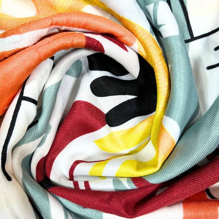 scaarf.com - Wholesale Scarf - Women's - Printed Multicolor Polyester Scarf For Women:1