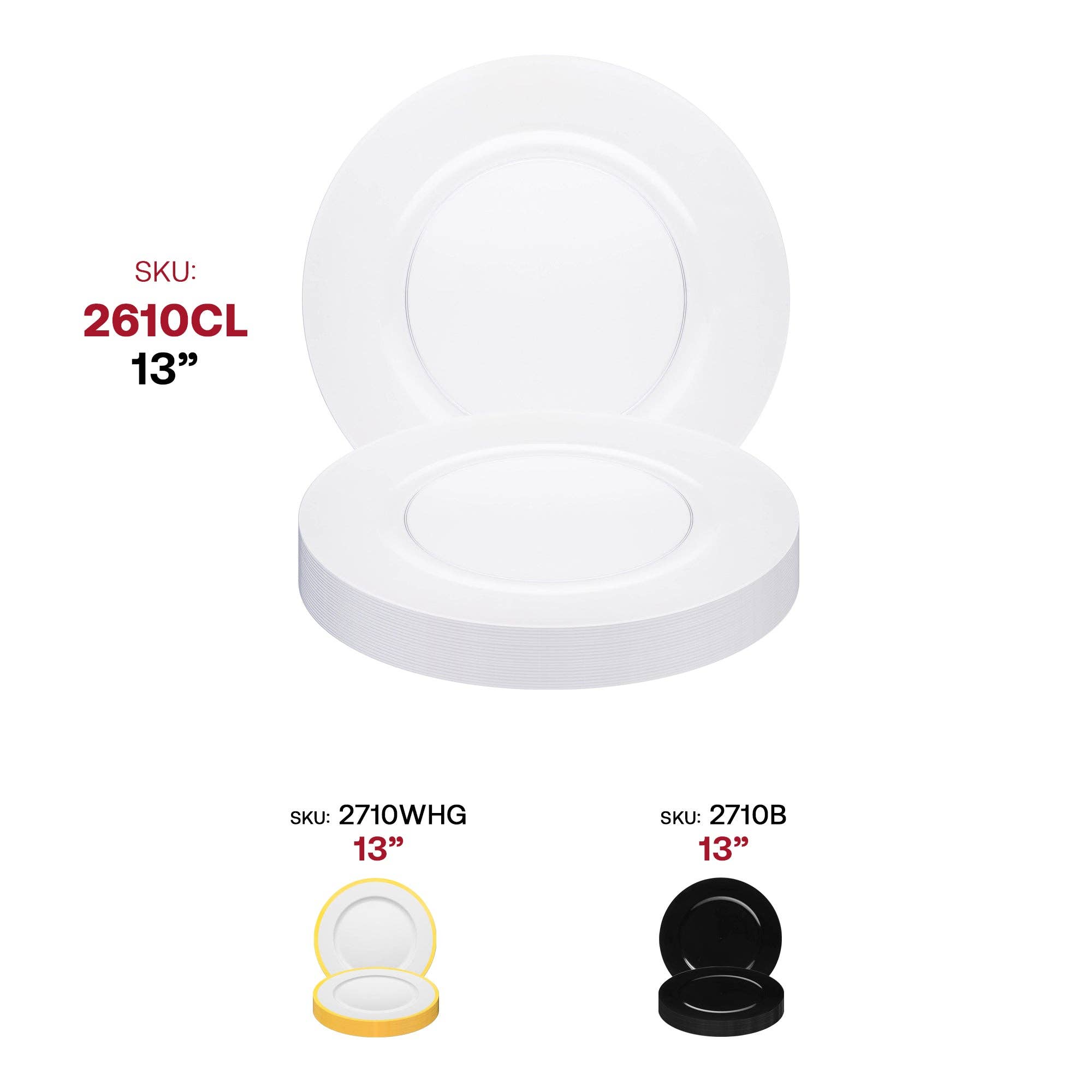 Smarty had a Party - Vente Assiette de présentation - 60 assiettes de présentation rondes en plastique transparent de 13 pouces5