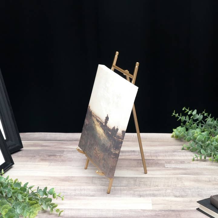 Bard's – Engroshandel Staffeli – Bard's stativ i satinmetal, 30,5 cm H x 17,8 cm B x 19,7 cm D3