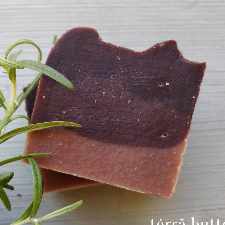 Cocoa Mint Rosemary Shampoo bar for wholesale by Terra Butter