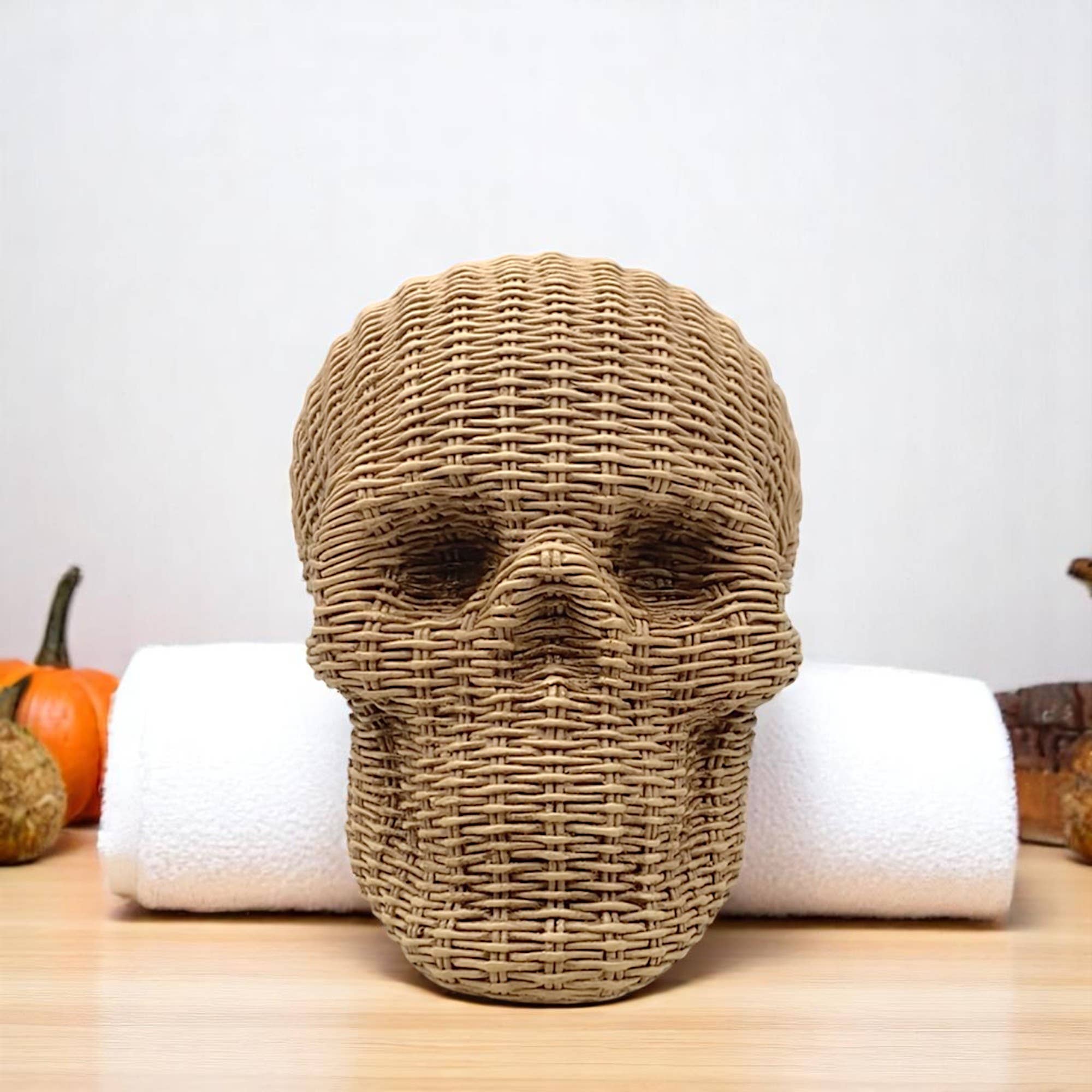 Gia Roma - Wholesale Decorative Figurine - Resin Skull Statue Rattan Halloween Gothic Home Decor Unique34