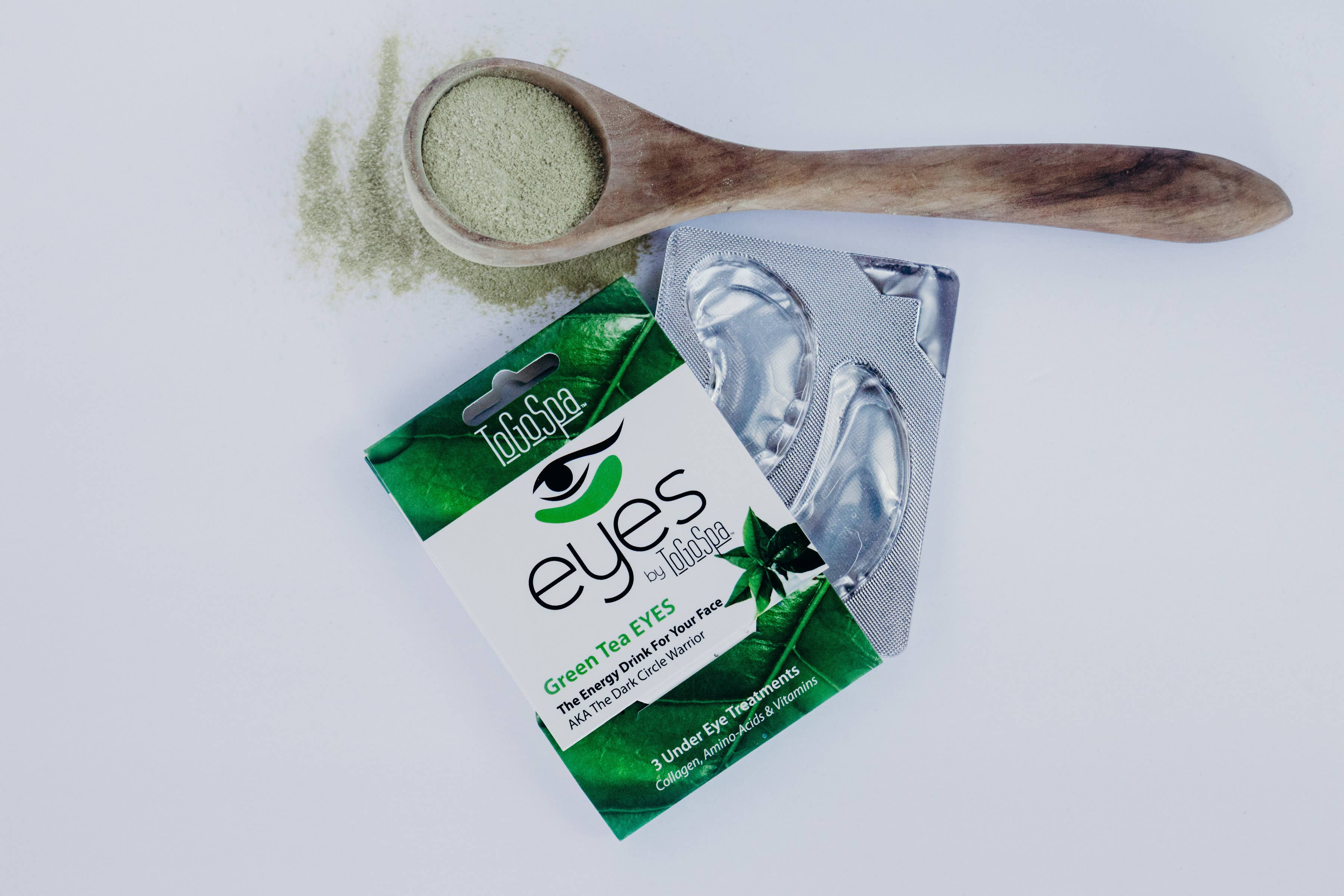 ToGoSpa - Vente Masques de traitement yeux - YEUX : Thé Vert - Le Guerrier des Cernes - Pack de 37
