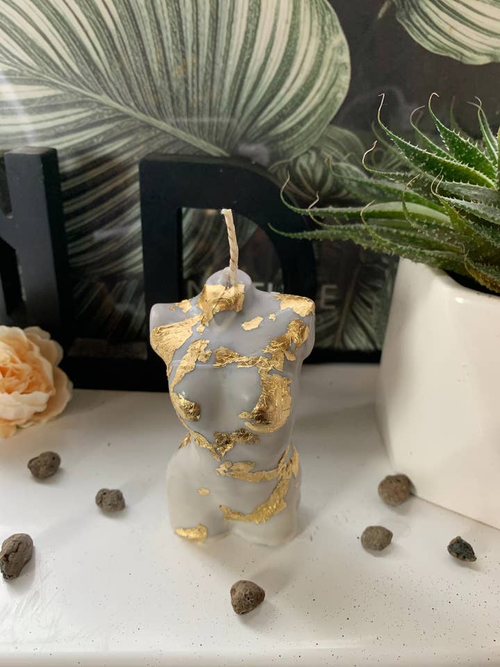 Artemis Blattgoldkerze (10 cm), 1 Farbe für den Großhandel von AfterBurnCandles