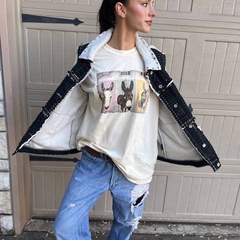 DOLLY ESTELLE - Wholesale Screen Printed T-Shirt - Women's - Tees - Smart Dumb Bad Ass 1