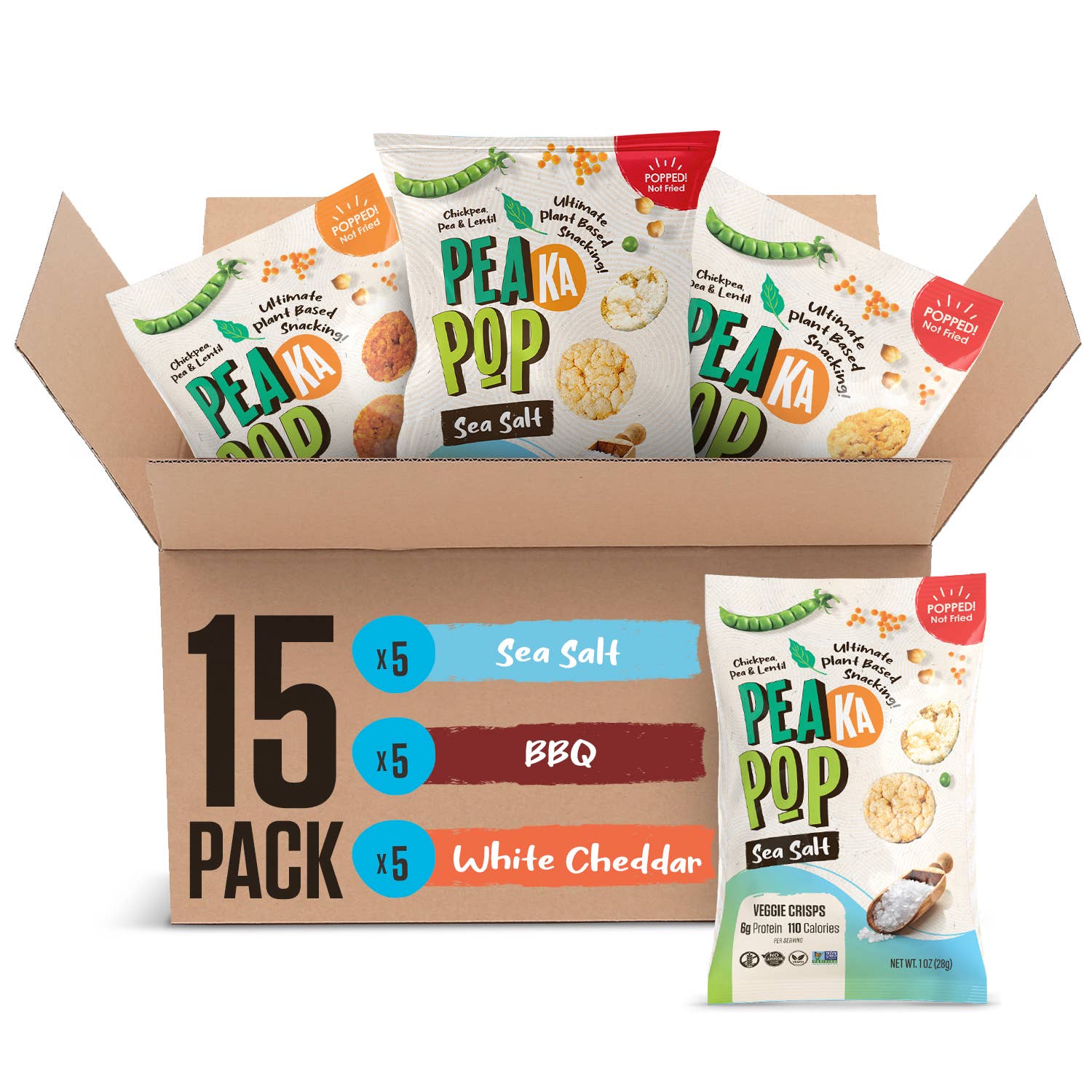 PeaKaPop - Wholesale Puffed Snack - PeaKaPop Variety Pack1