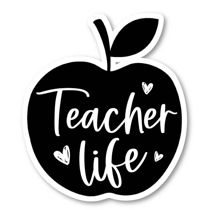 Teacher Life Apple For The Teacher Teacher Life 3 Pack - Set of 2.5, 3 and 4 Inch Vinyl Laptop Stickers - Teacher Life for Laptop, Phone, Water Bottle, Car & More Decal (3 Pack) for wholesale by FunPopStickers