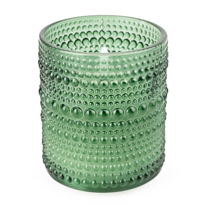 LED Candle Embossed Glass - Olive Green 6PK for wholesale by Candlelight Products Ltd