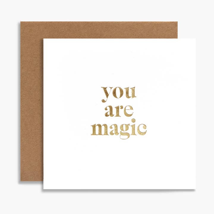 You Are Magic Gold Foil Gift Enclosure Card for wholesale by Souvenir Stationery