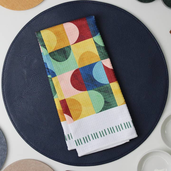 Primo Geo Colorblock Diskhandduk - 40x60 cm för wholesale av Render Goods