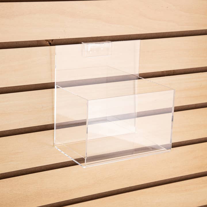 Store Supply Warehouse - Wholesale Retailer Display - Accessories - Acrylic Single Display Bin For Slatwall Or Wire Grid