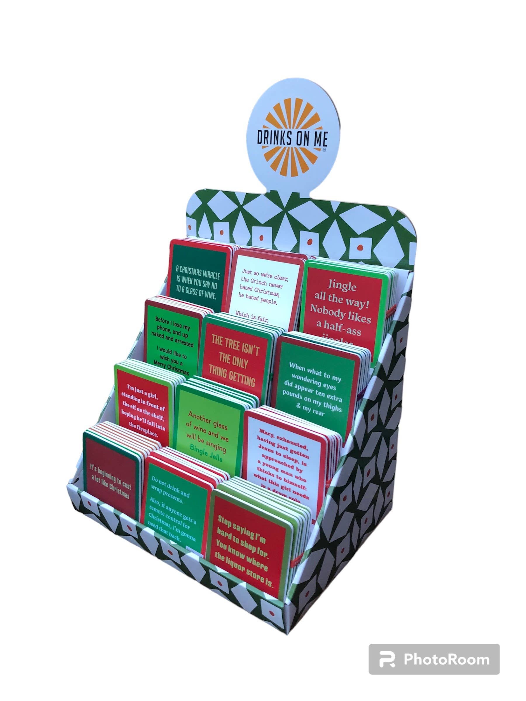 Drinks on Me - Vente Présentoir – papeterie et articles fantaisie - Présentoir de Sous-Verres de Fête | Convient à 12 Styles *PRÉSENTOIR UNIQUEMENT1