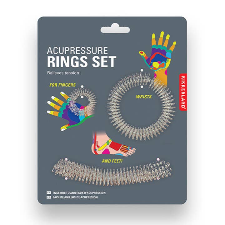 Acupressure Rings Set for wholesale by Kikkerland Design Inc