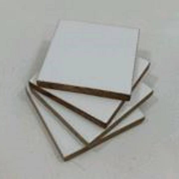 WHITE NATURAL Square Wooden Coasters Set of 4 for wholesale on Faire