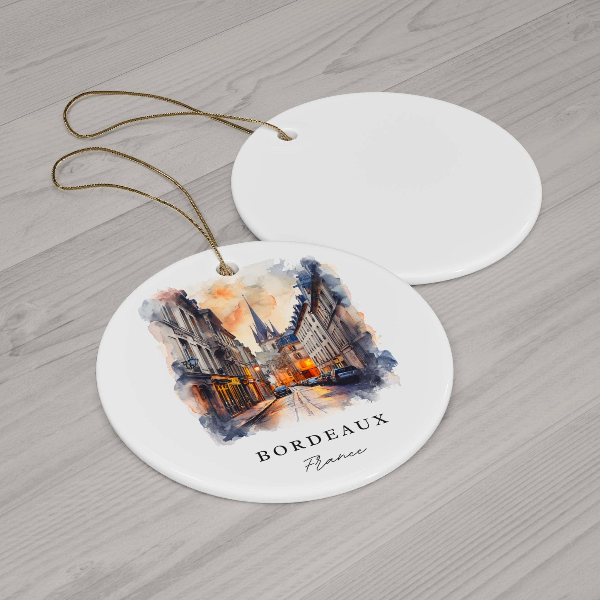 Premium Travel Art - Wholesale Ornament - Bordeaux France Ornament | Ceramic | Matte Finish1
