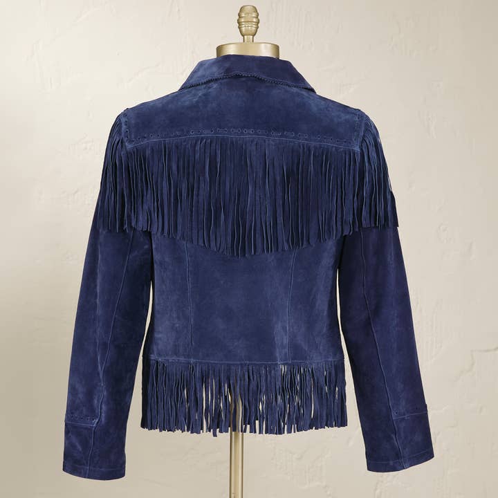 Blue Clemens Suede Jacket for wholesale on Faire2