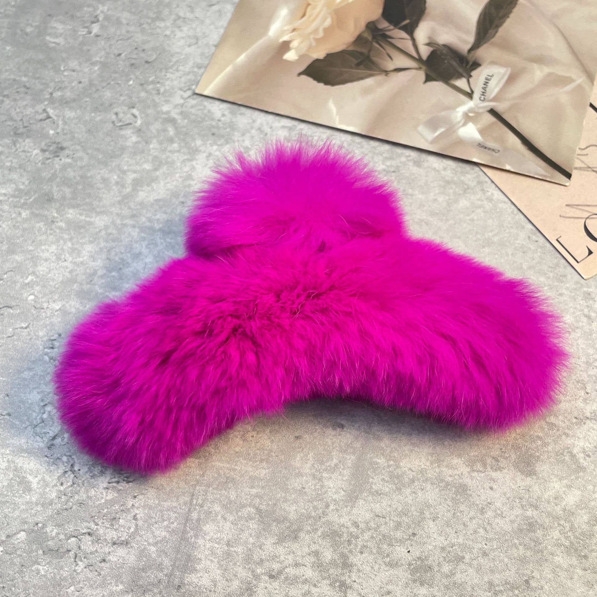 ACCITY - Wholesale Hair Clip - Women's - Rex Rabbit Fur Claws - Elegant Mixed Color Clips_CWASC159113