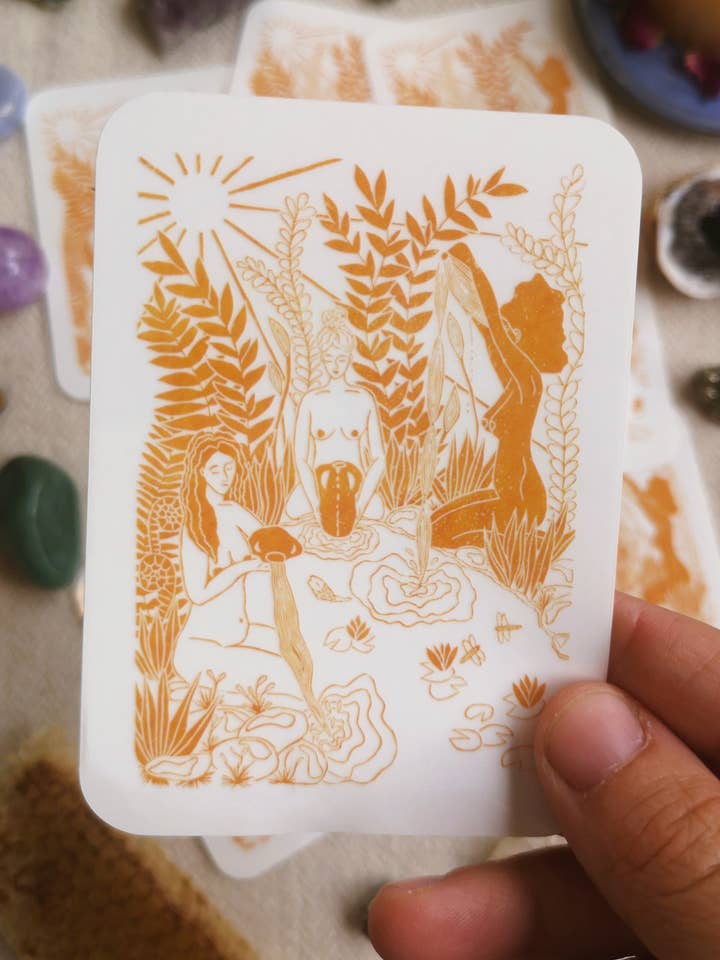 Meisjes van de Lente sticker voor wholesale door Aike Ananda Art