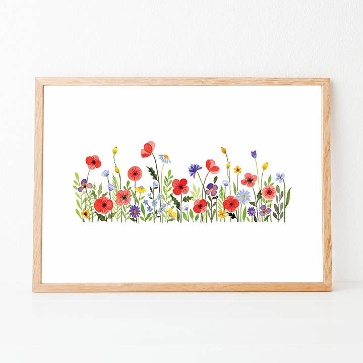 Anna Lau Art - Wholesale Art Print - Hey Poppies: A5 / A4 Watercolour Floral Art Print0