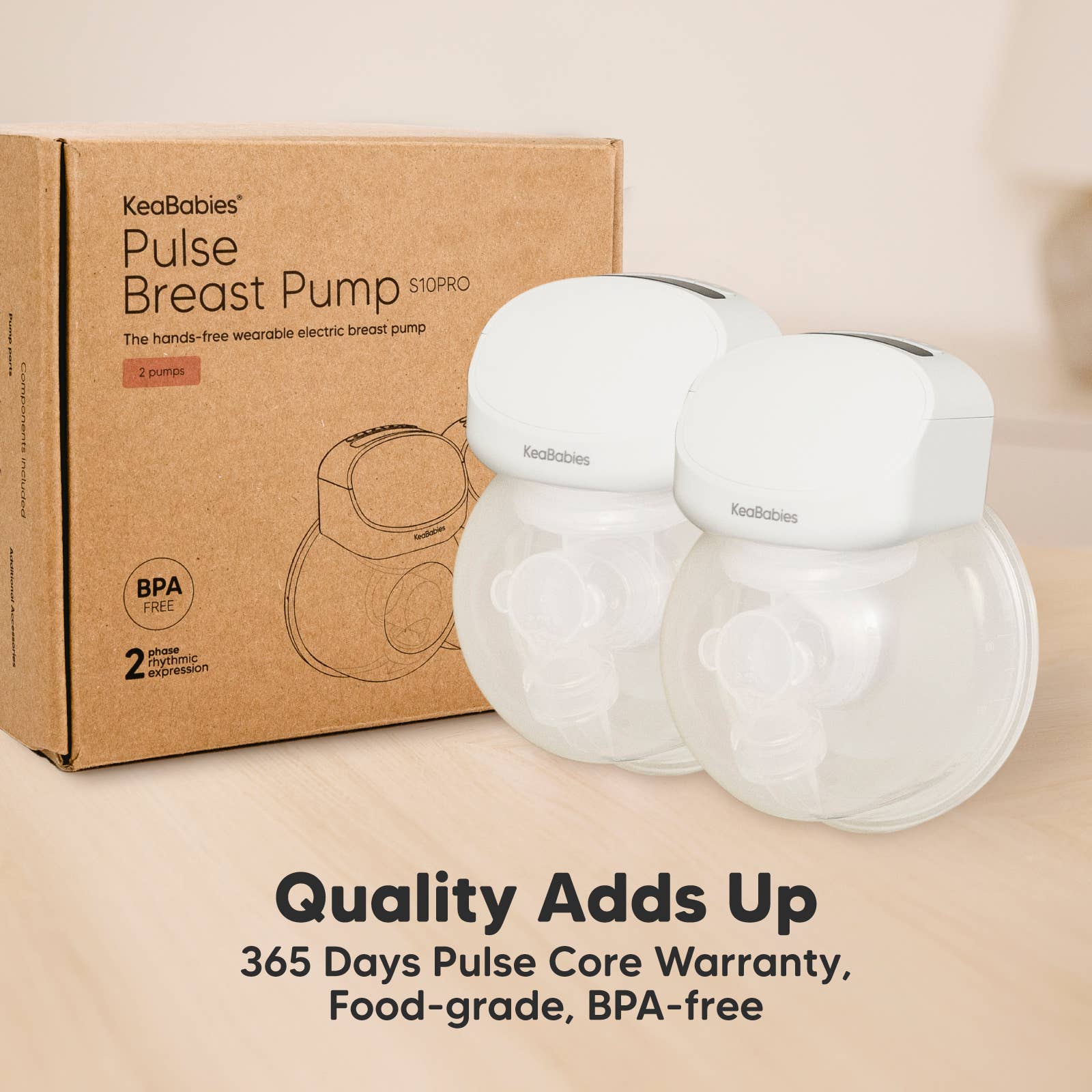 KeaBabies - Wholesale Milk/Juice Bottle - Pulse Breast Pump Hands Free, Electric Milk Pump Wearable7