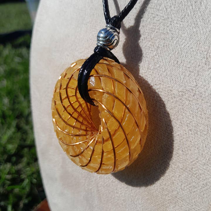 Mundo Orgon - Wholesale Spiritual Stone/Crystal - Rodin Coil with Citrine Quartz - 50mm - Vortex Wave Generator8