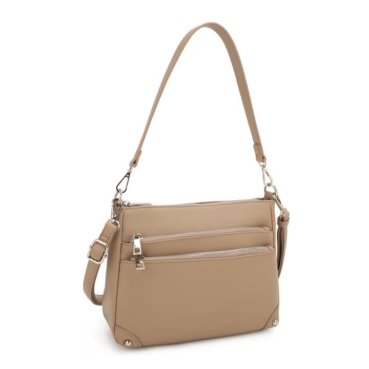 KAYLA+AVA - Wholesale Crossbody Bag - Women's - SHELBY 2 WAY TRIPLE COMPARTMENT CROSSBODY BAG