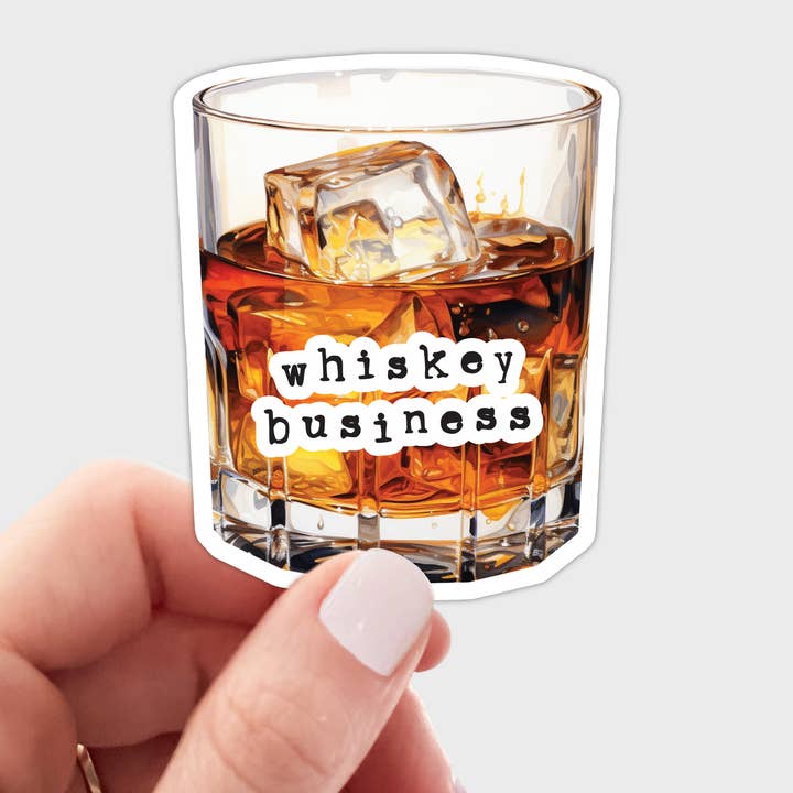 Whiskey Business Sticker - supper club, bar, mixed drink for wholesale by Yarnival