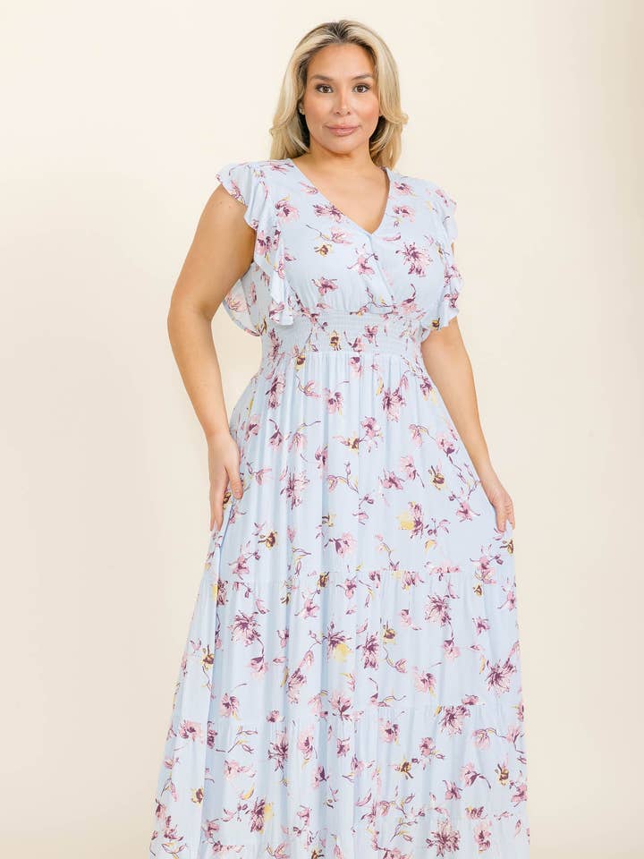 R603349P Print Maxi Dress for wholesale by Rokoko by Dazz