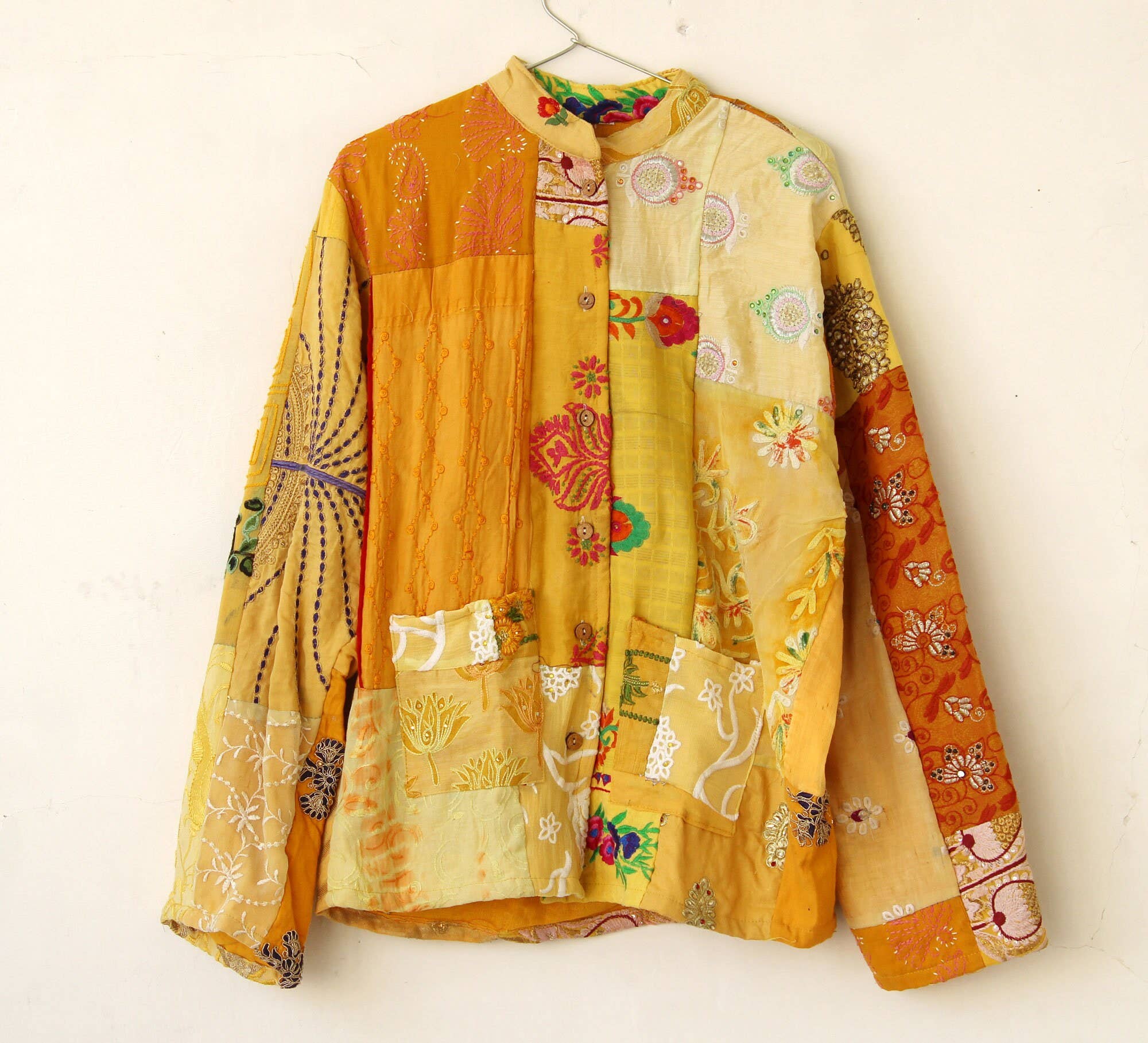 Bhawana Handicrafts - Wholesale Jacket - Women's - Handmade Cotton Patchwork Kantha Stitched Short Jacket9