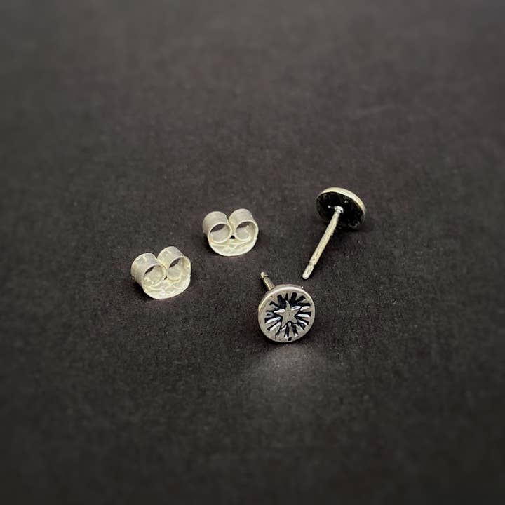 Blue and Blue - Wholesale Stud/Post Earrings - Starburst Studs3