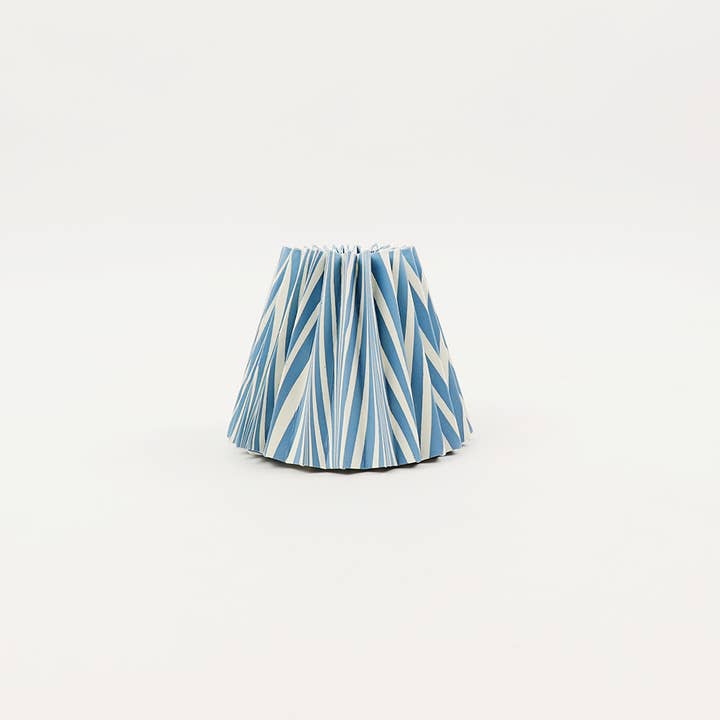 Craft Boat - Wholesale Lamp Shade - MARBLED PLEATED LAMPSHADE - BANYAN BLUE
