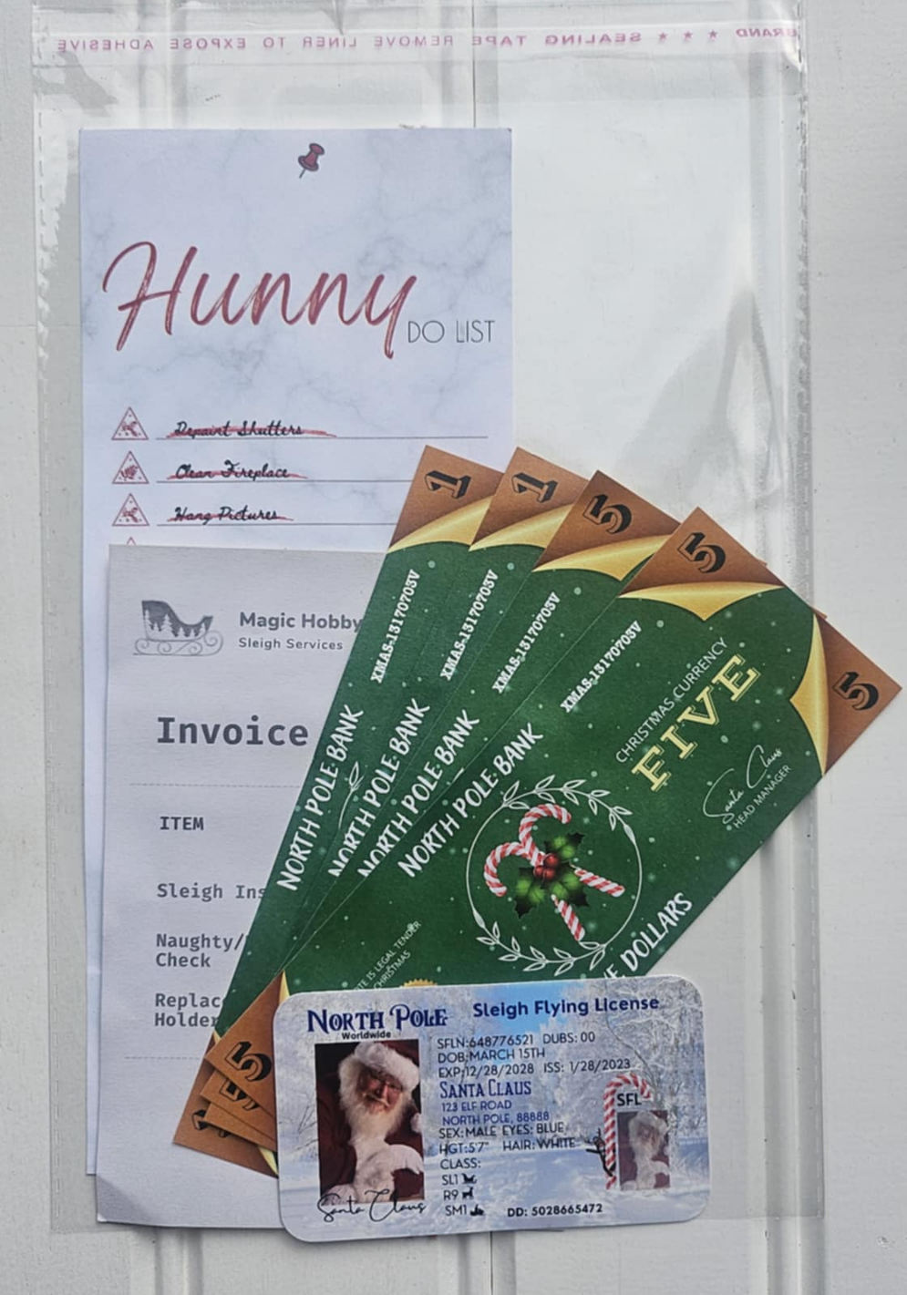 Snowfall Ridge LLC Accessories - Wholesale Christmas Decoration - White Santa Evidence Kit 6