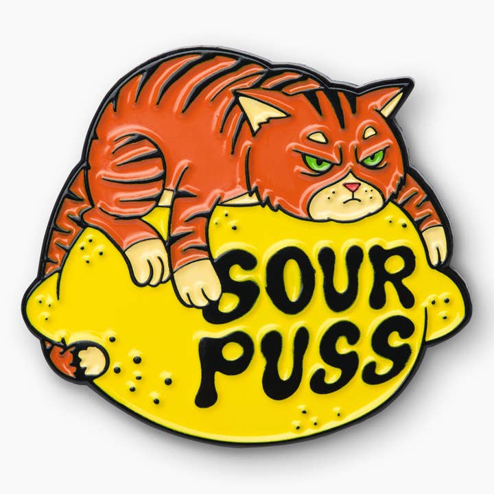 Threadheads – Engroshandel Reversnål/knap – Sour Puss emaljestift