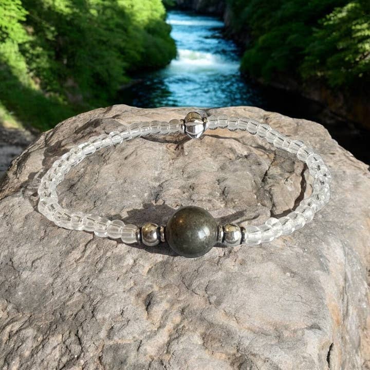 Mindful Intentions® - Wholesale Beaded Bracelet - Pyrite Bracelet- For Abundance, Prosperity, & Achieving Goals5