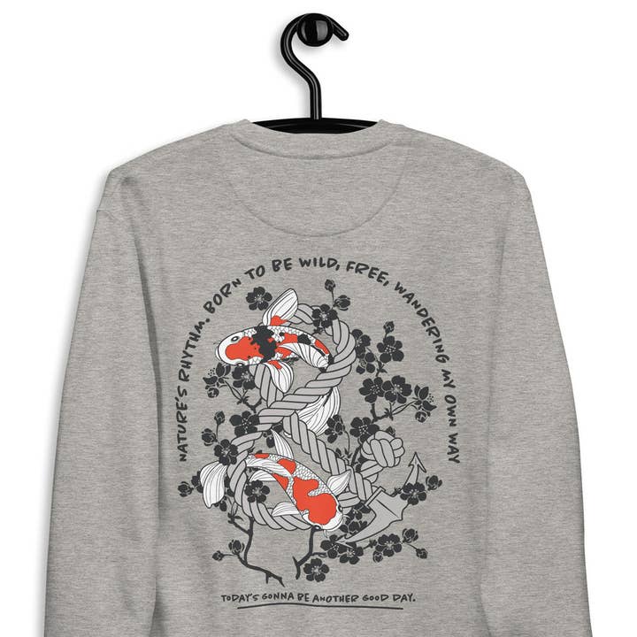 Felpa in misto cotone Koi Fish Another Good Day per la vendita all'ingrosso da parte di ANCHOR & CREW