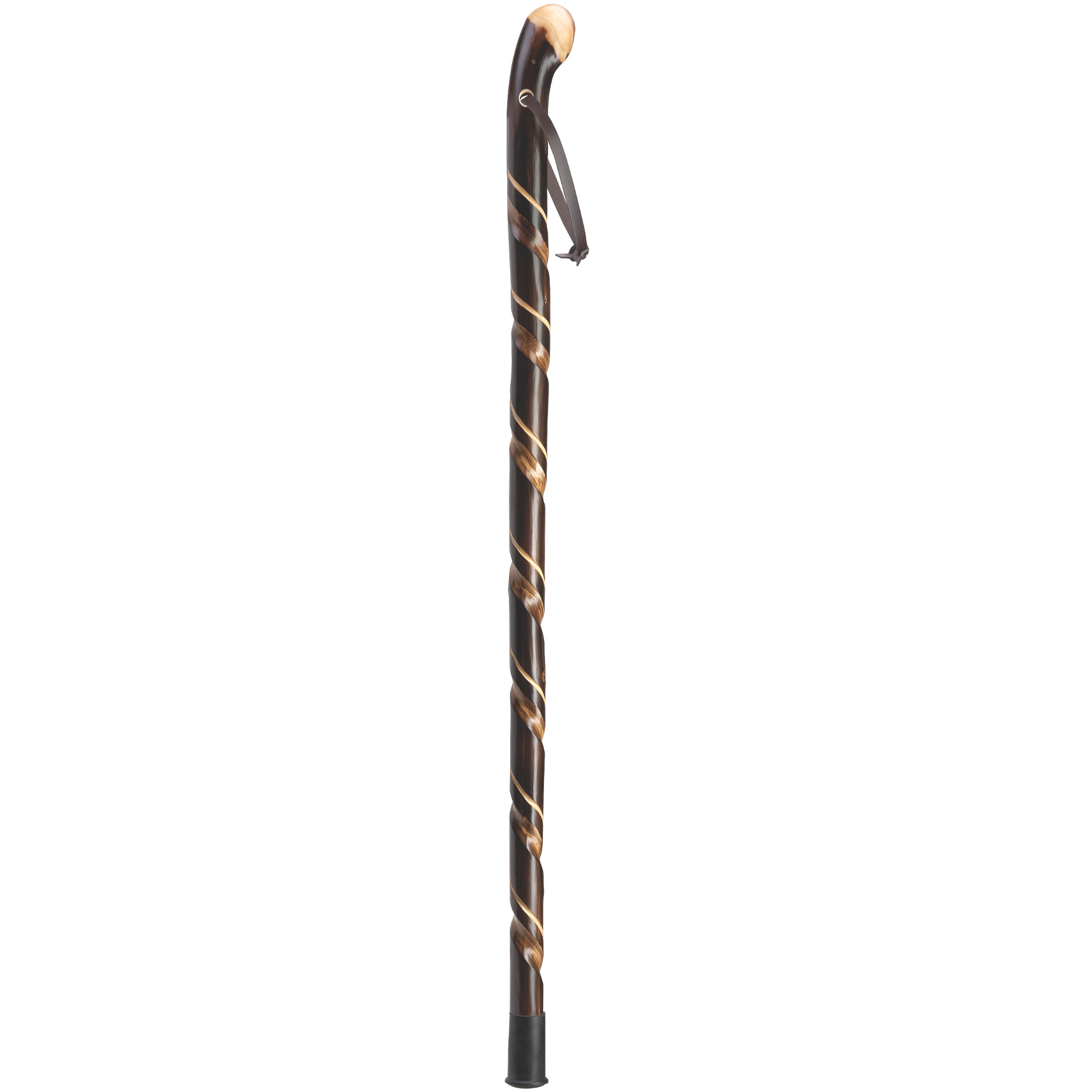 Harvy Canes – wholesale Sporting accessories – Natural Chestnut Spiral Knob Walking Stick1