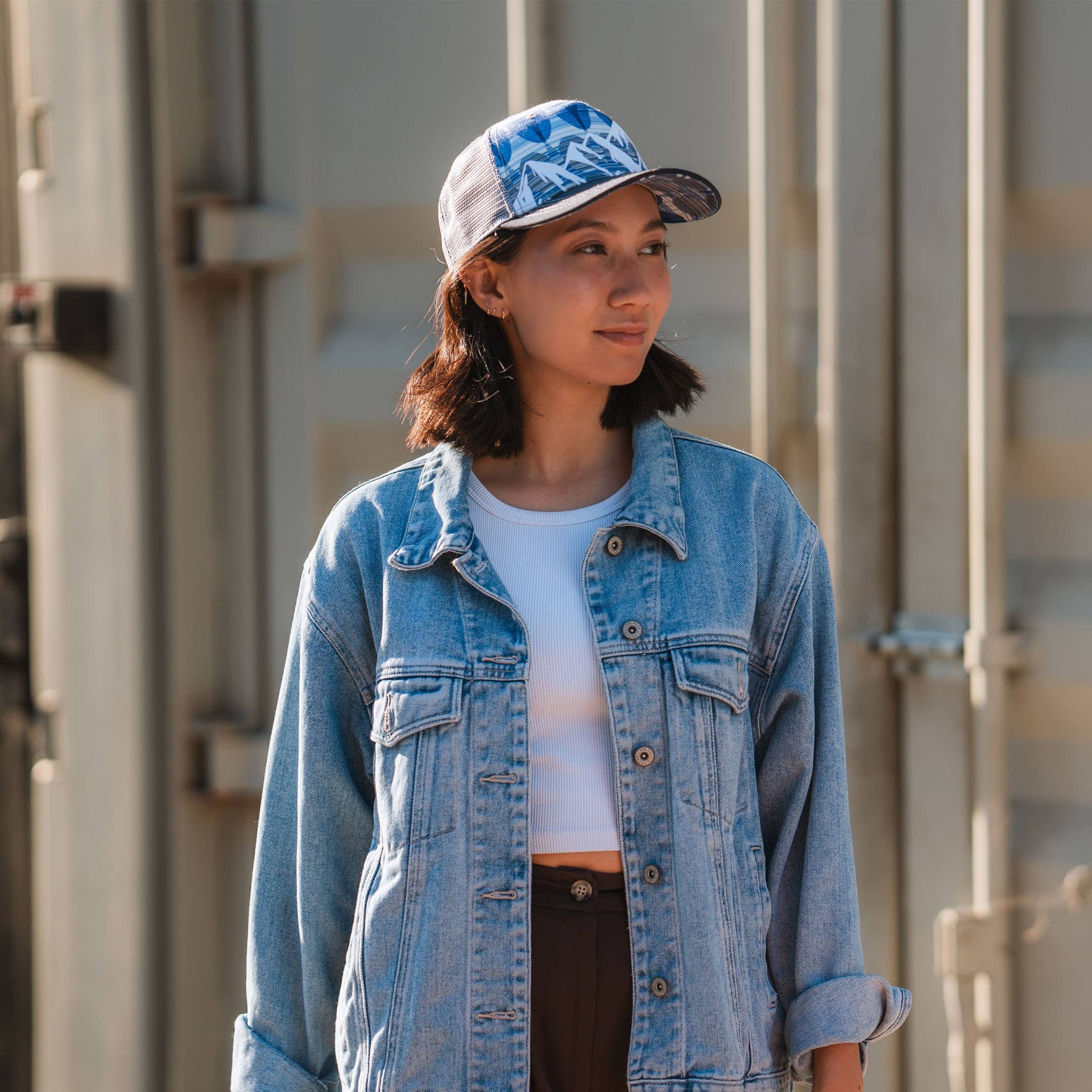 Black McKinley Trucker Hat for wholesale on Faire3