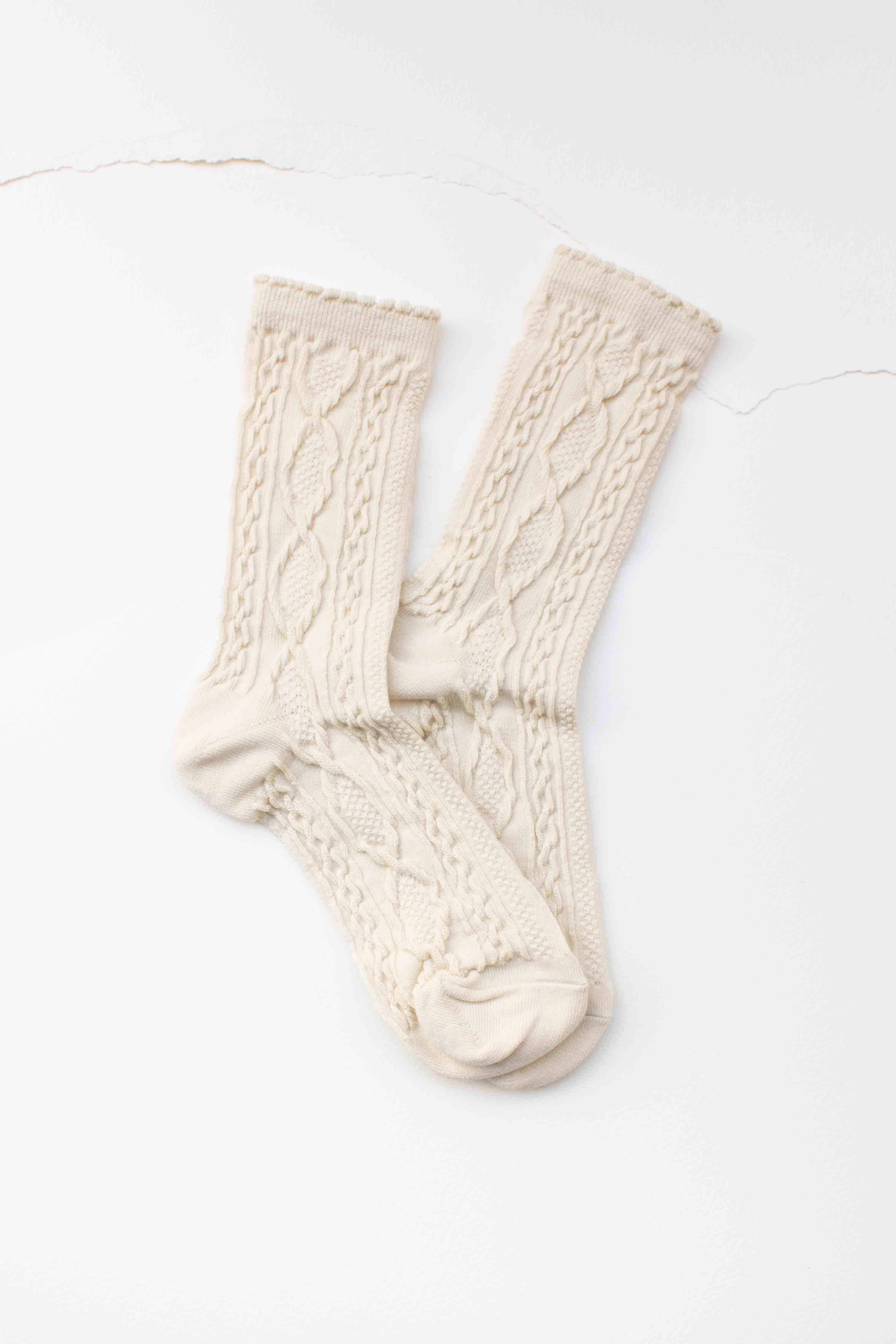 Tiepology - Vente Chaussettes – femme - Chaussettes en coton torsadé3