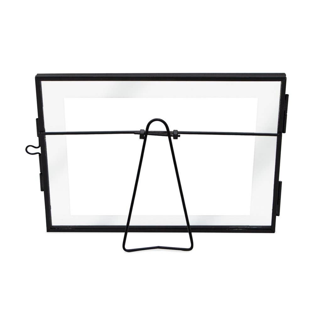 Black Isaac Jacobs Modern Style Metal Floating Desk Photo Frame for wholesale on Faire17