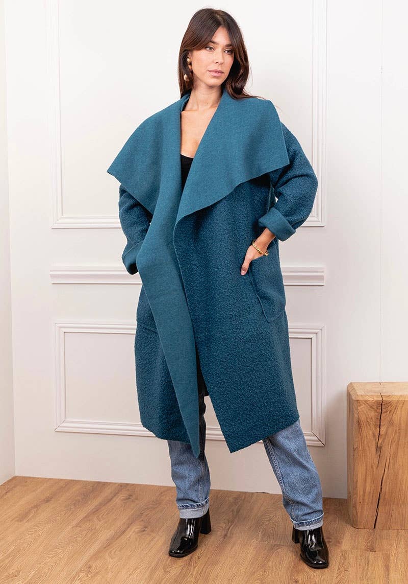 LINEN & COTTON HOUSE - Vente Manteau – femme - VESTE BOUCLETTE MATIERE RESPONSABLE + SIZE  35122 36