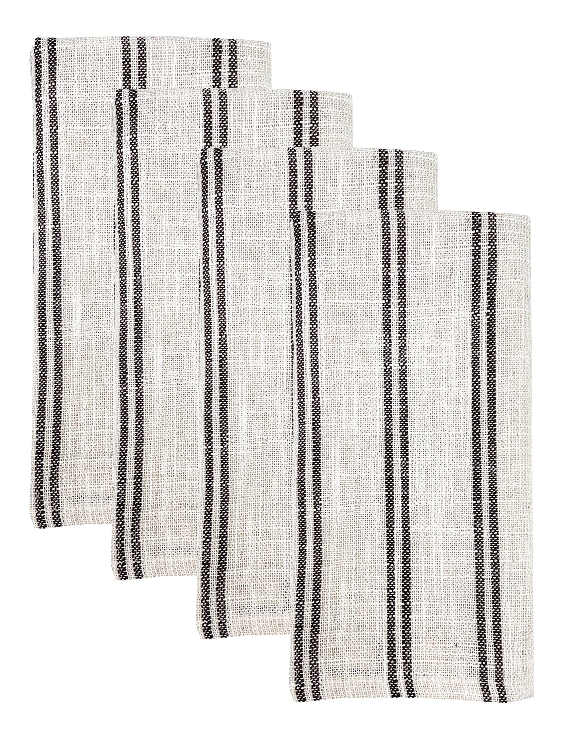 Fennco Styles – Guardanapo e pano de jantar por atacado – Guardanapo de jantar em pano de linho às riscas moderno6