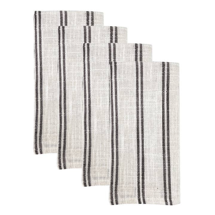 Fennco Styles – Guardanapo e pano de jantar por atacado – Guardanapo de jantar em pano de linho às riscas moderno9