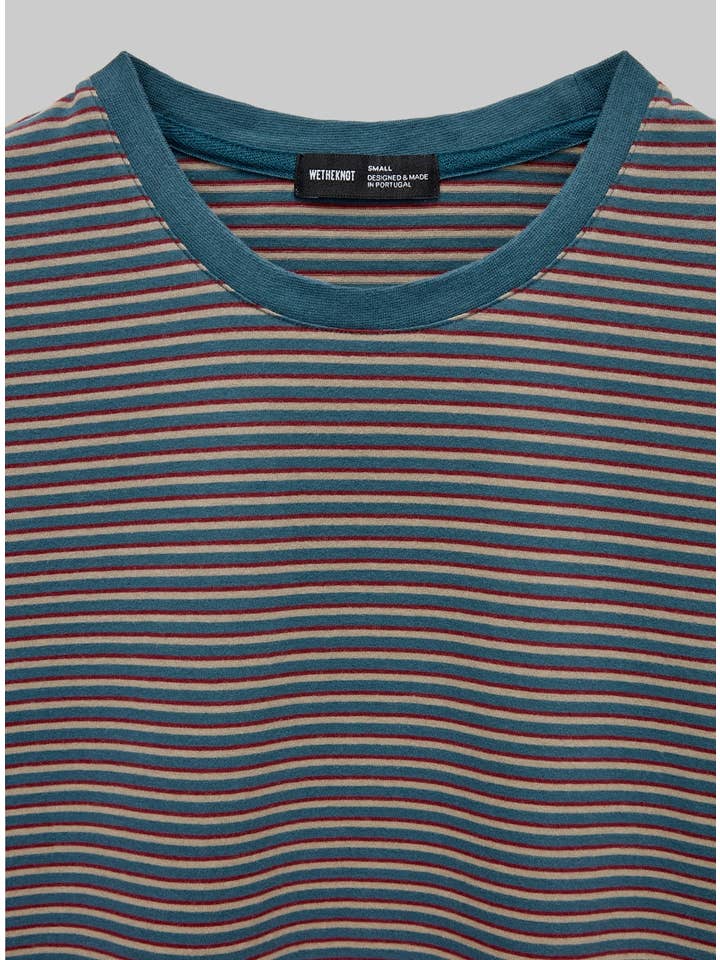 wetheknot - Wholesale T-Shirt - Men's - Stripes t-shirt (bottle green) — Organic cotton2