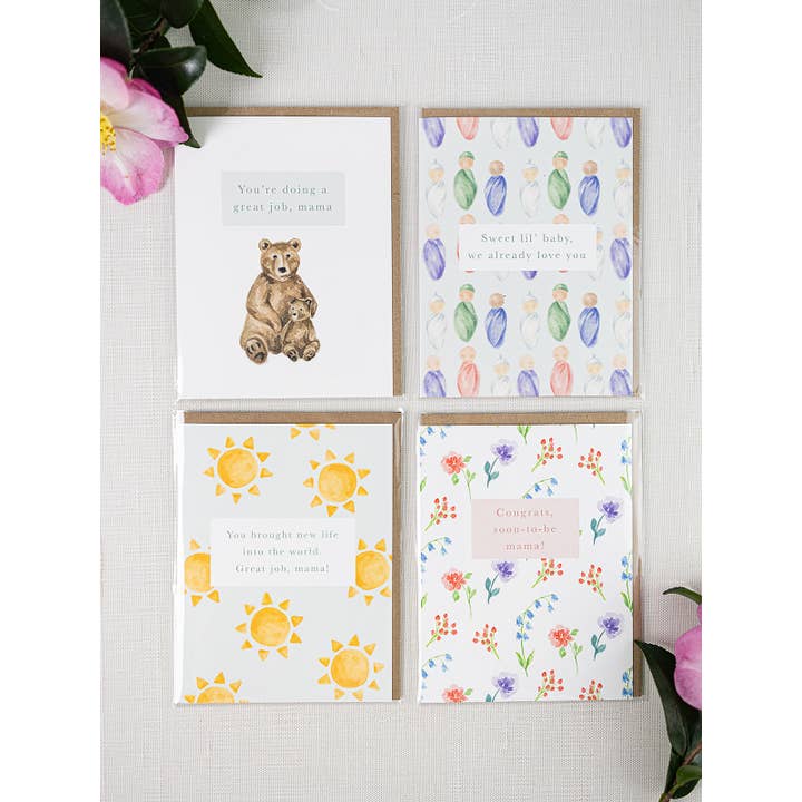 By Caroline Ann – wholesale Babykort – Sweet Baby Love You Gratulationskort - Dusch, ny mamma, familj