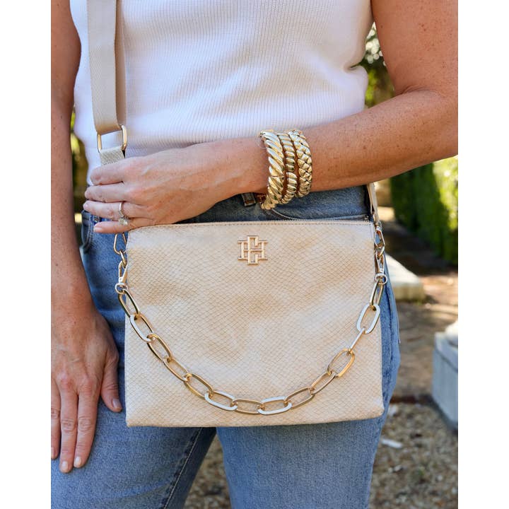 Caroline Hill - Wholesale Crossbody Bag - Women's - Ariana Crossbody Shimmer Champagne
