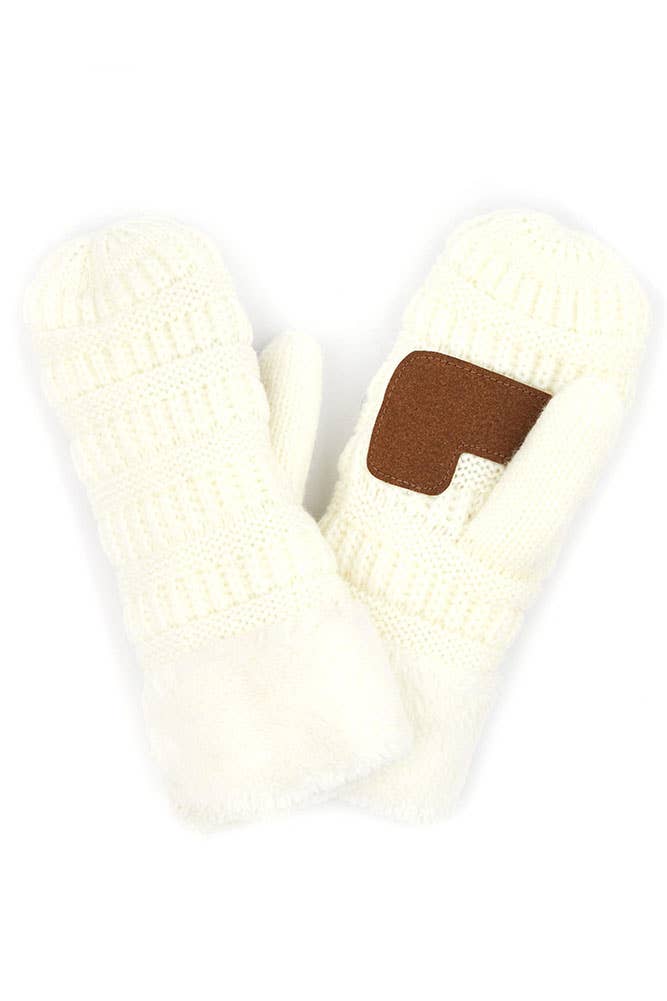 Hana – wholesale Mittens – Child – C.C Kids solid Knitted mitten3