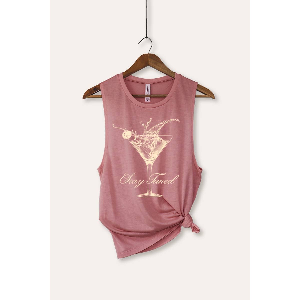 PINK NABI – wholesale Tank top – Women′s – Cocktail Glass Splash "Stay Tuned" Graphic Women's Tank Top1