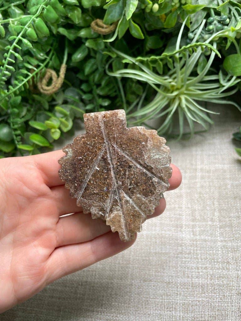 Copper Ashes - Wholesale Spiritual Stone/Crystal - Strawberry Quartz Leaf