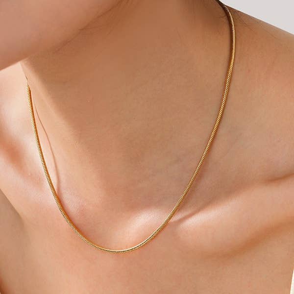 JOSSLYN by wall to wall - Wholesale Link & Chain Necklace - STAINLESS STEEL WATERPROOF TARNISH FREE NECKLACE | 40NK3182