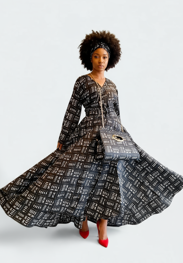 India Batik – wholesale Dress – Women's – 3pcs Set Maxi Skirt Pocketbook wrap Dress B1