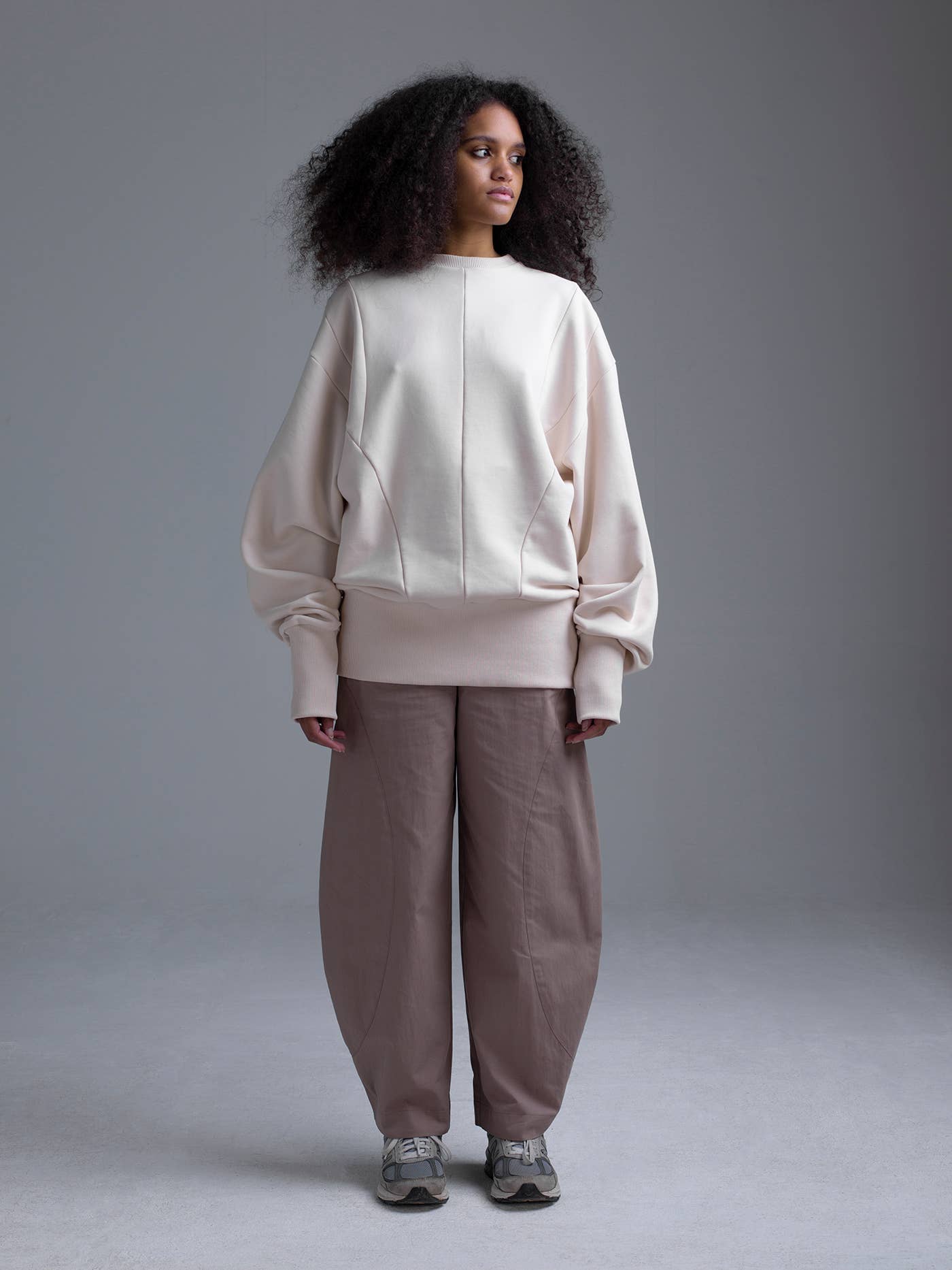 Lerz - Wholesale Sweatshirt - Women's - High Ribbed Oversized Sweatshirt0